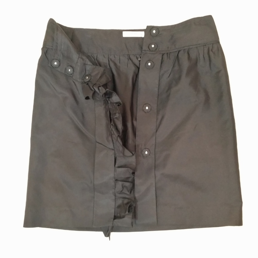 Prada Black Silk Taffeta Straight Skirt Wrap - Picture 4 of 7